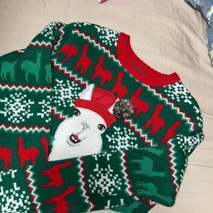 Funny Llama 33Degrees Ugly Christmas Sweater